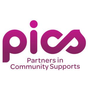 PICS Partners in Community Supports logo in hombre purple