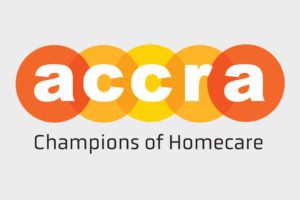 Accra name with orange circles logo