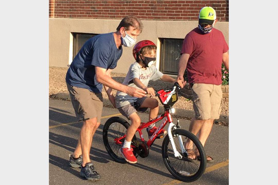 Autistic child riding discount bike