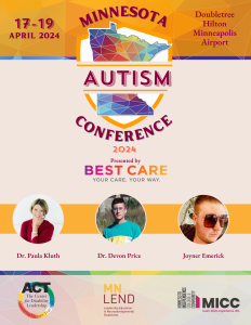 Cover of the 2024 Minnesota Autism Conference program